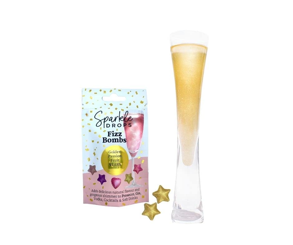 FIZZ BOMBS Passionfruit Stars, for all your drinks, 20g
