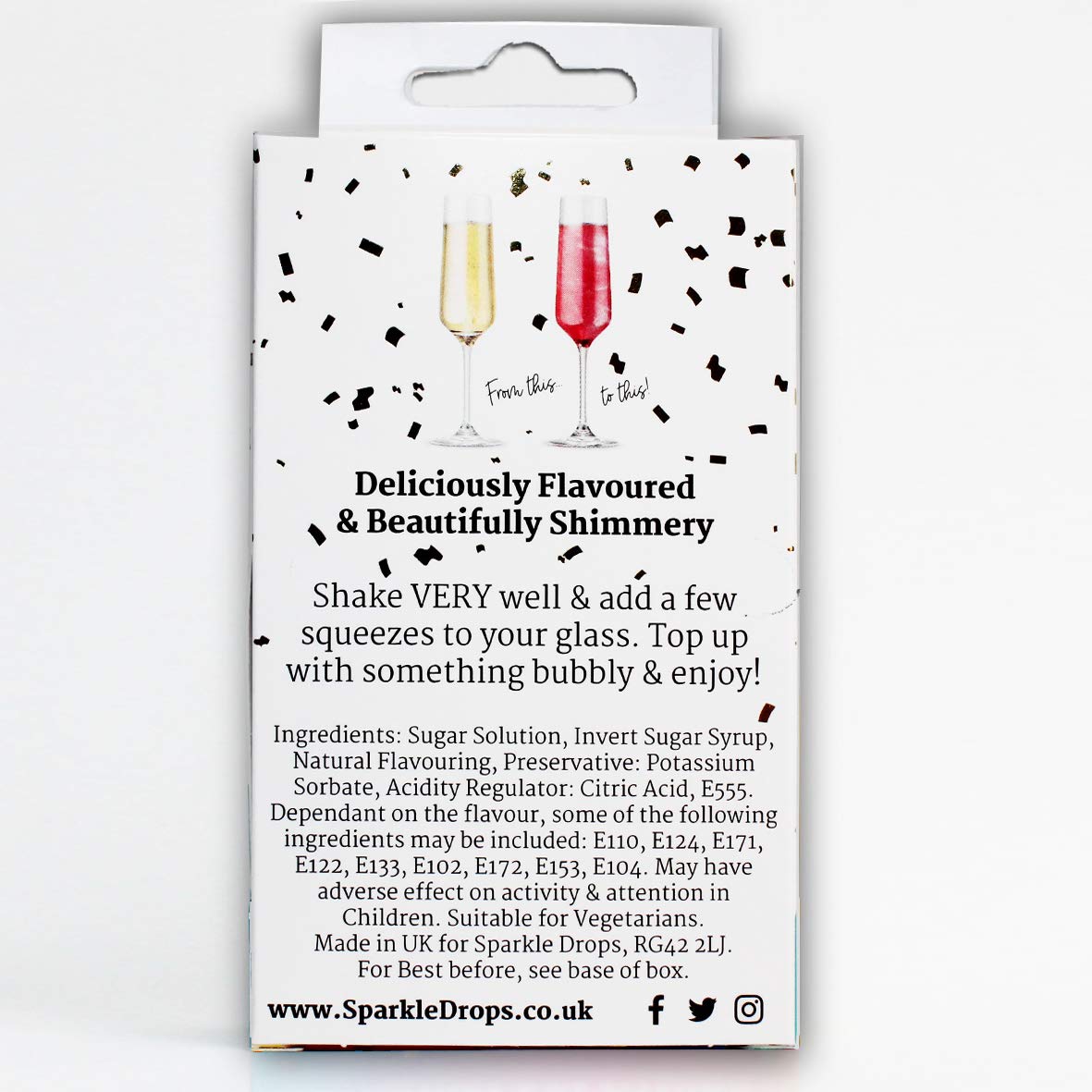 GIN Collection - Drinks Shimmer Set For Prosecco, Sparkling Wine, Gin, Vodka, Cocktails (30ml)