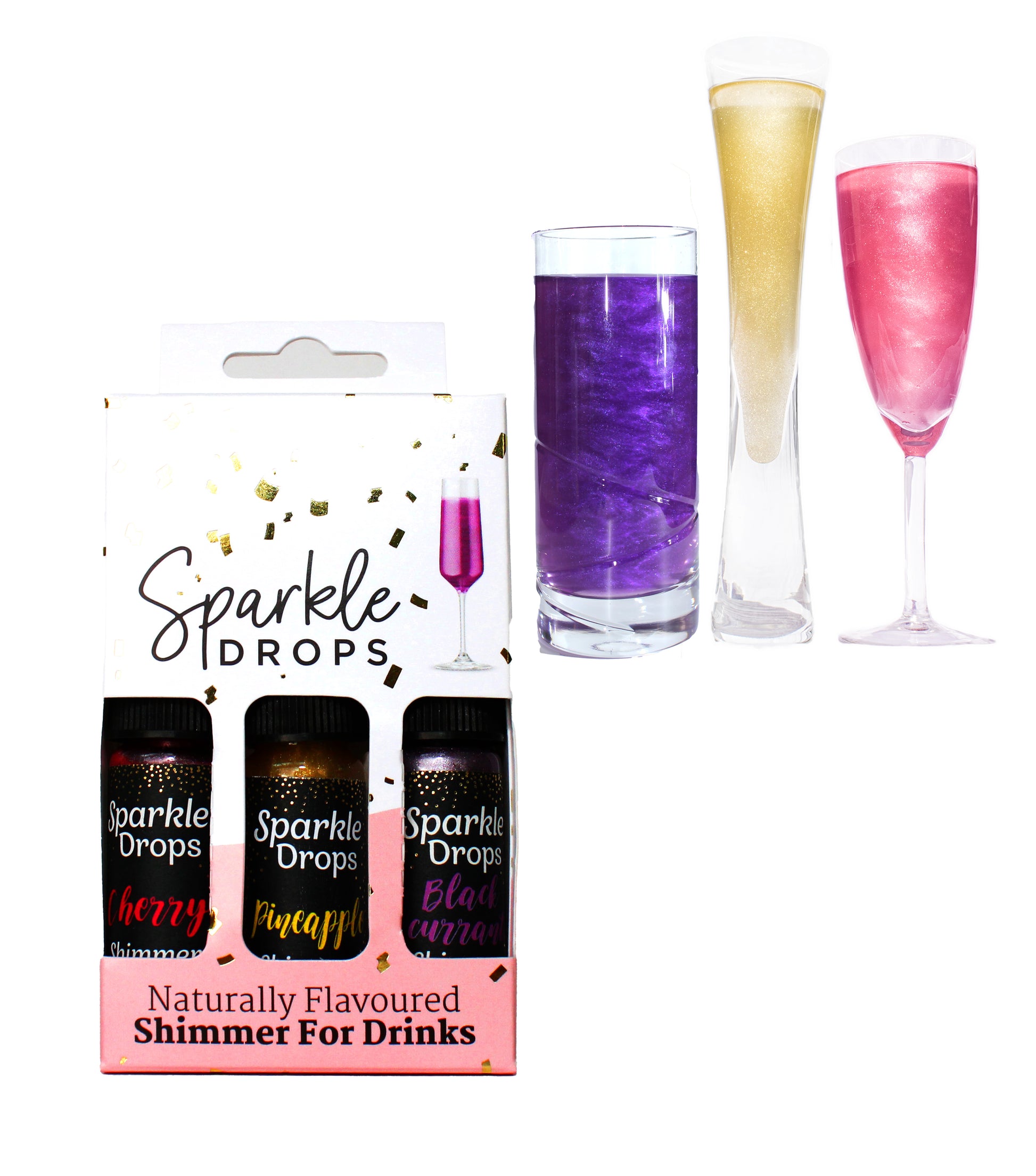 CLASSIC Shimmer Syrup collection for drinks, 3 flavours
