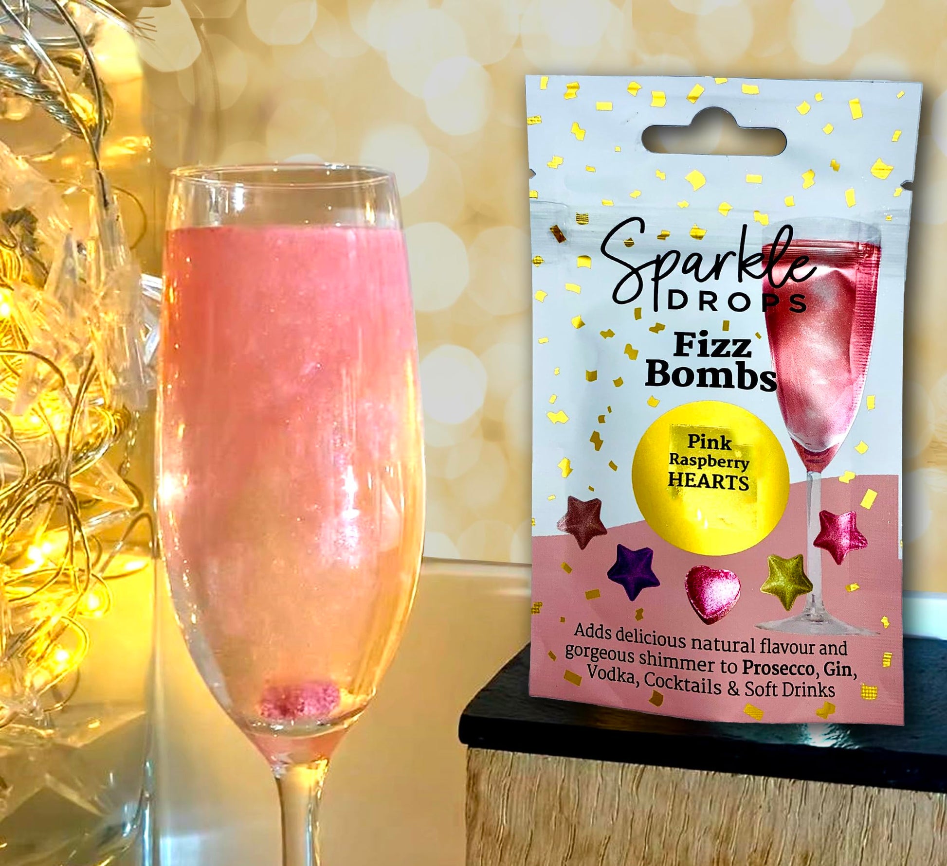 FIZZ BOMBS Passionfruit Stars, for all your drinks, 20g
