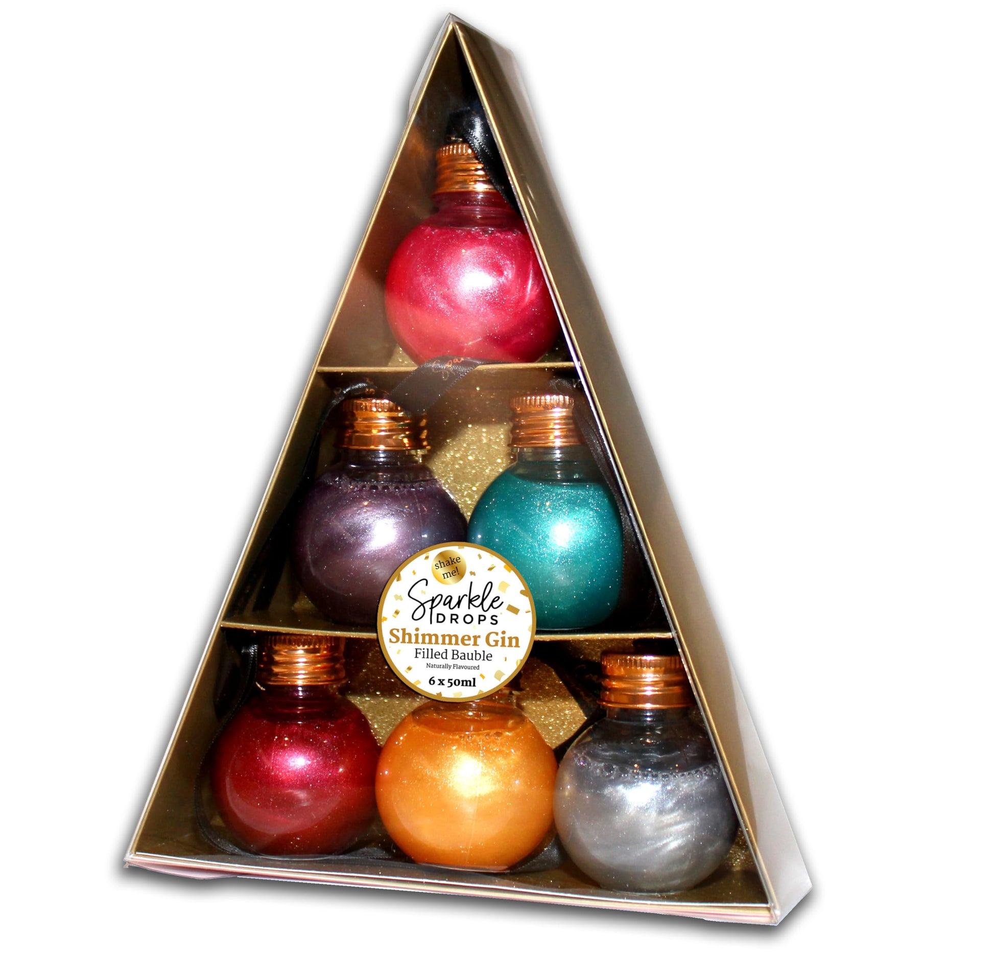 Sparkle Drops Flavoured Drink Shimmer Gin Bauble Tree (37.5% ABV)- Traditional