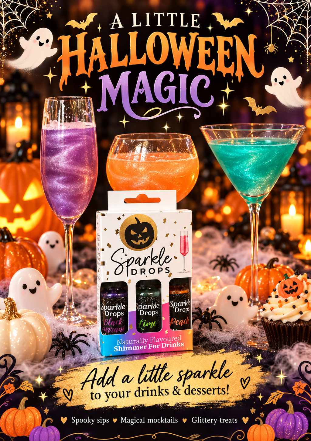 HALLOWEEN Double Gift Set Drinks Shimmer For Spooky Ghoulish Drinks (36-48 drinks)