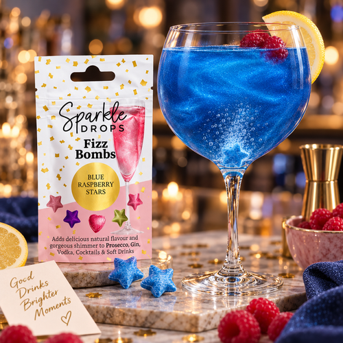 FIZZ BOMBS Blue Raspberry Stars, 20g