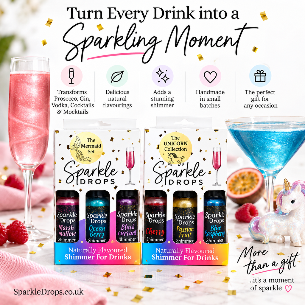 GIN Collection -  Drinks Shimmer Set For Prosecco, Sparkling Wine, Gin, Vodka, Cocktails (30ml)